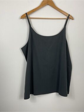 Eileen Fisher Sandwashed Tencel Graphite Cami Womens Size XL